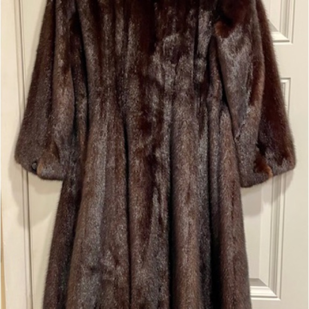 Vintage Fur (real) Dark Brown Long Coat - Picture 8 of 10